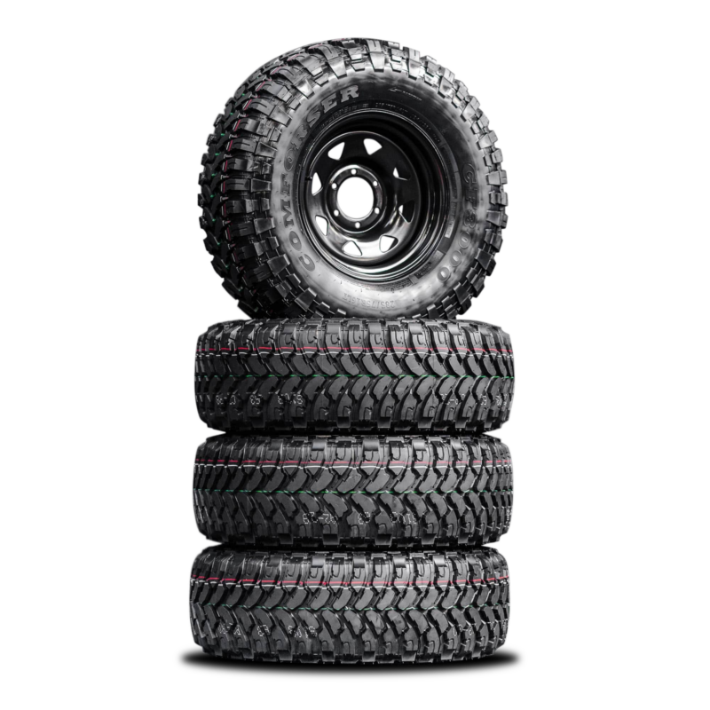 285/75/R16LT Mud Tyres + Steelies
