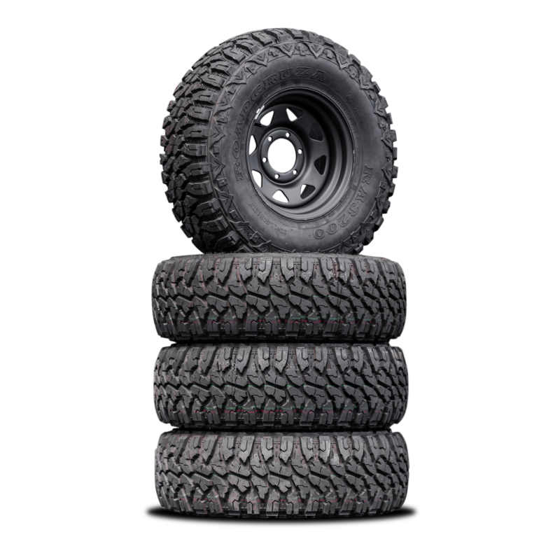 32x11.5 R15LT Mud Tyres + Steelies