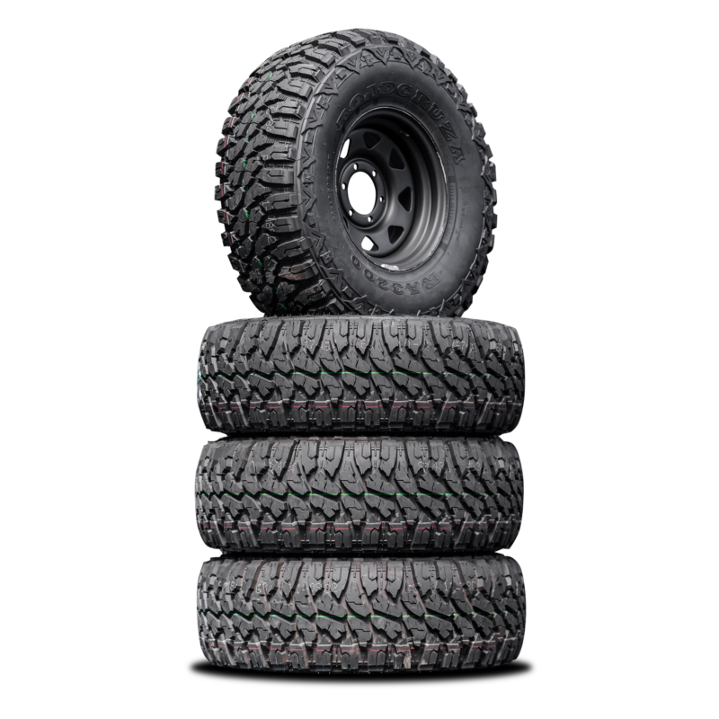33x12.5 R15LT Mud Tyres + Steelies