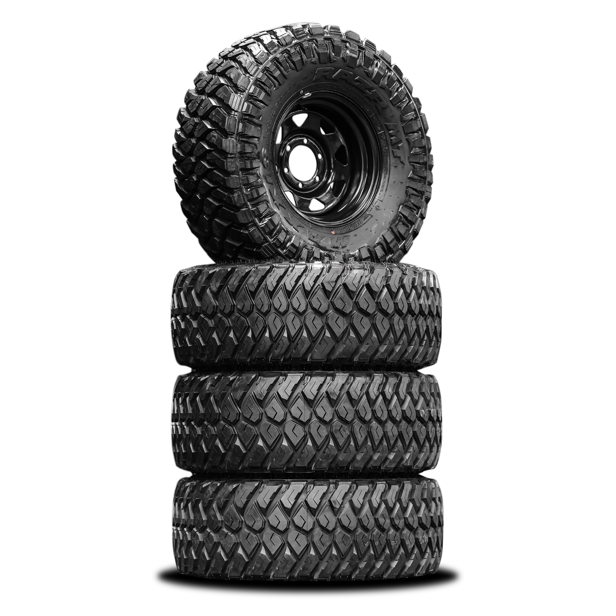 33x12.5 R15LT Maxxis RAZR MT + Steelies