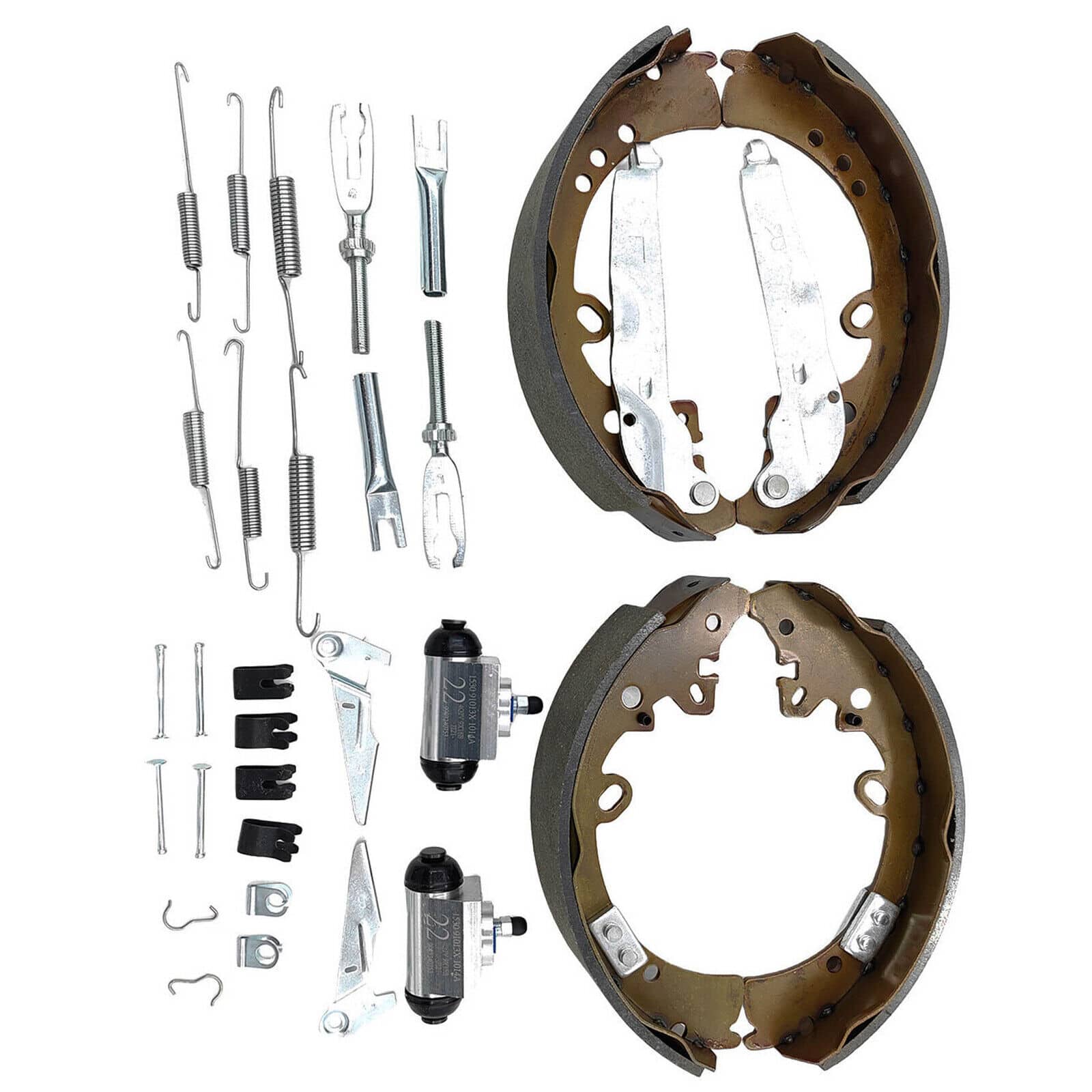 REAR BRAKE SHOES + WHEEL CYLINDERS ADJUSTER KIT FIT FOR TOYOTA HILUX GUN126R KUN26 2015-2019